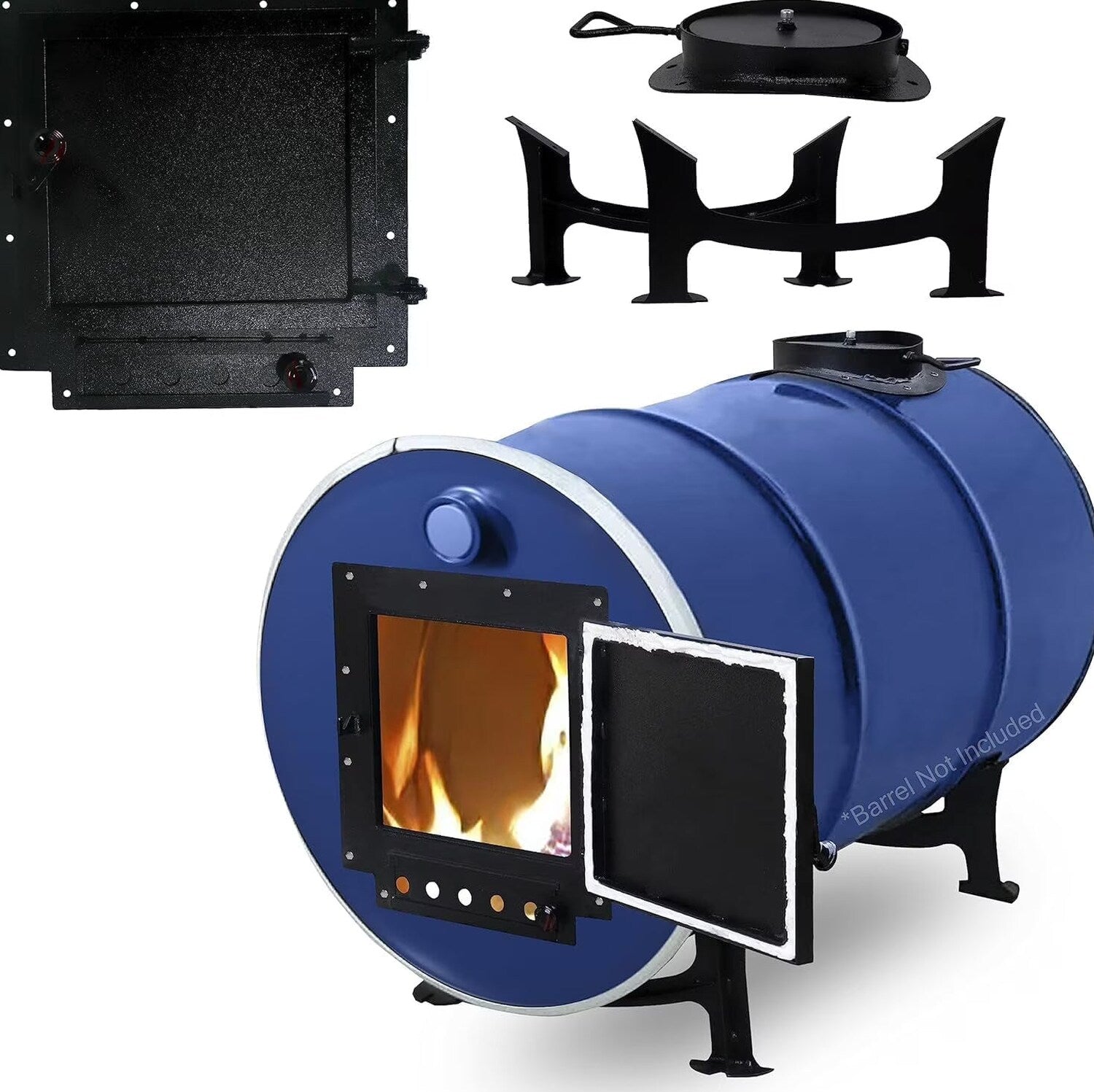 Sonret Barrel Wood Stove Kit for 30-55 Gallon Drums - Kit C