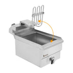 Electric Deep Fryer 8.5QT/8L Total Capacity, 12.5qt/11.8l - 1700W Blue Large Handle
