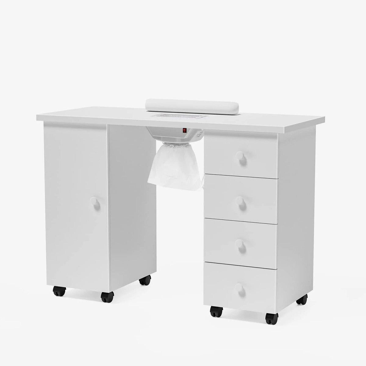 OmySalon Manicure Table Nail Desk With Electric Downdraft Vent