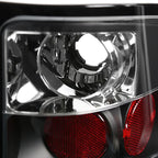 Spec-D Tuning Crystal Black Headlights, LED Tail Lamps And Black Grille For 2007-2013 Chevy Silverado 1500 Pickup