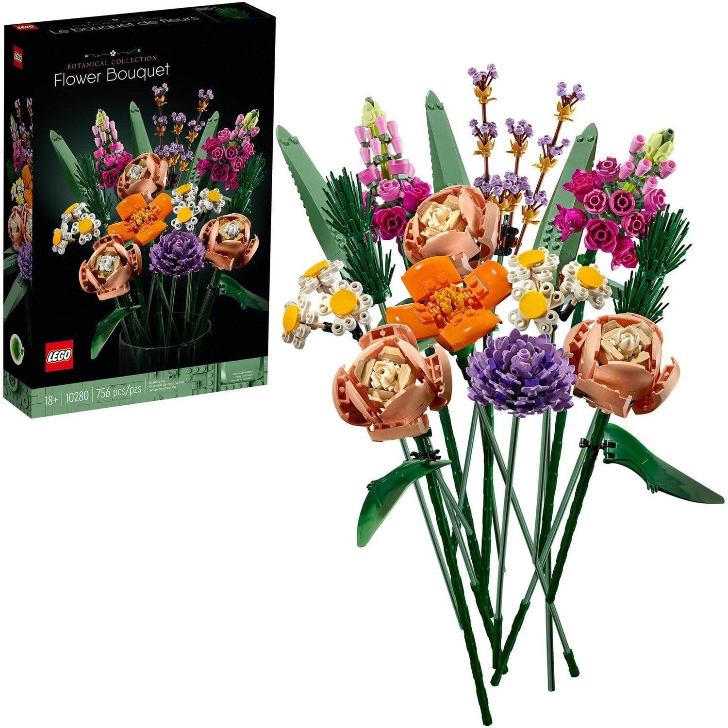 LEGO Flower Bouquet Building Set, 756 Pieces, Multicolor - 10280