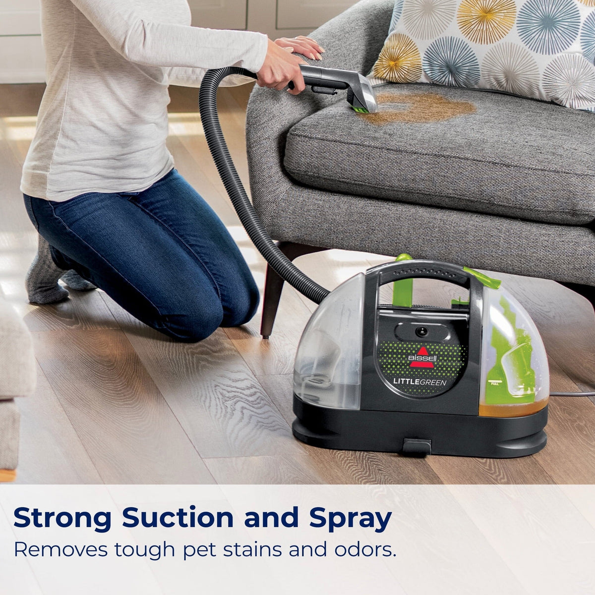 BISSELL Little Green Portable Carpet And Upholstery Cleaner - Strong Suction, 48 oz Tank