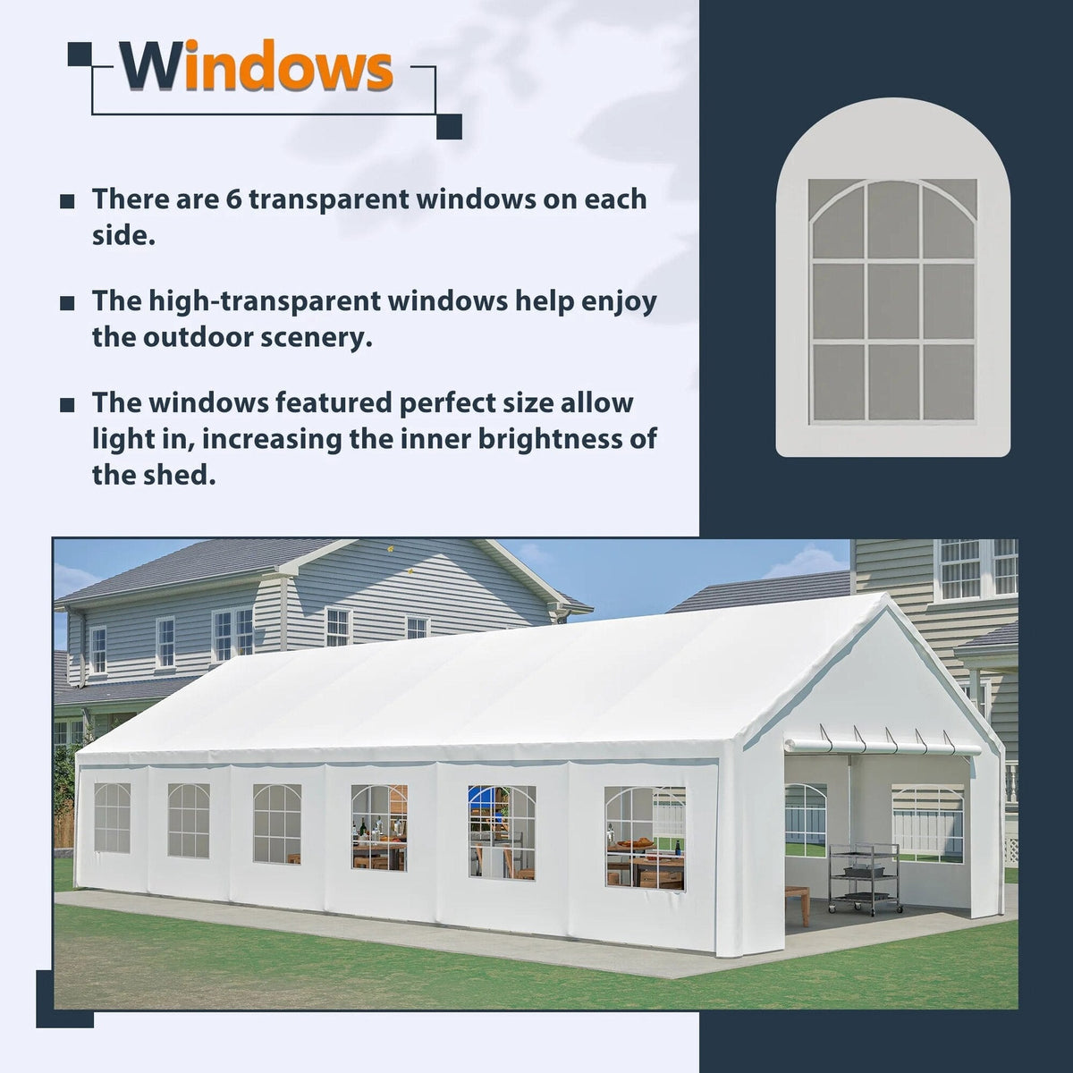 20x40 FT Heavy-Duty Party Tent With 3 Storage Bags