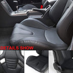 VEHITO Ergonomic Sport Racing Seats, 1 Pair, Orange Black, PVC - Adjustable Double Slides