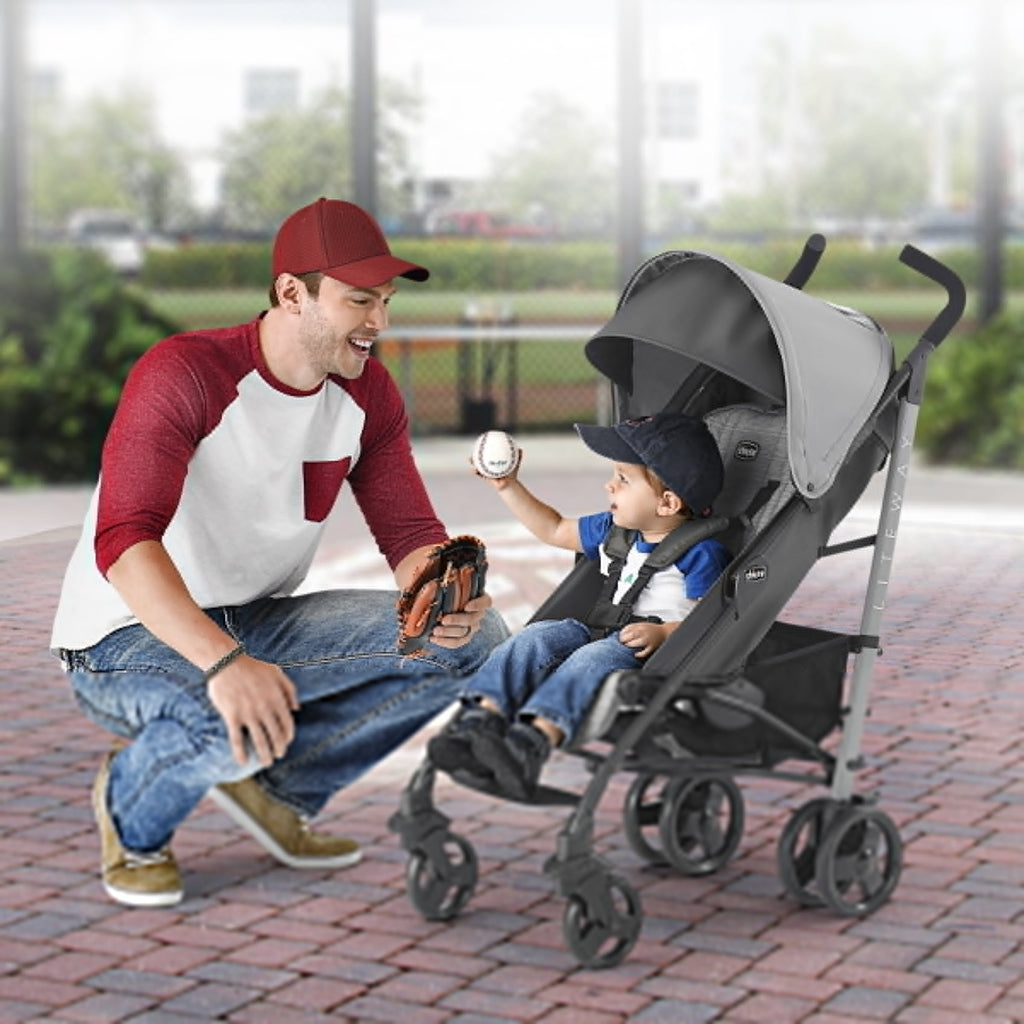 Chicco Liteway Lightweight Stroller, Moon Grey - 00079562770070