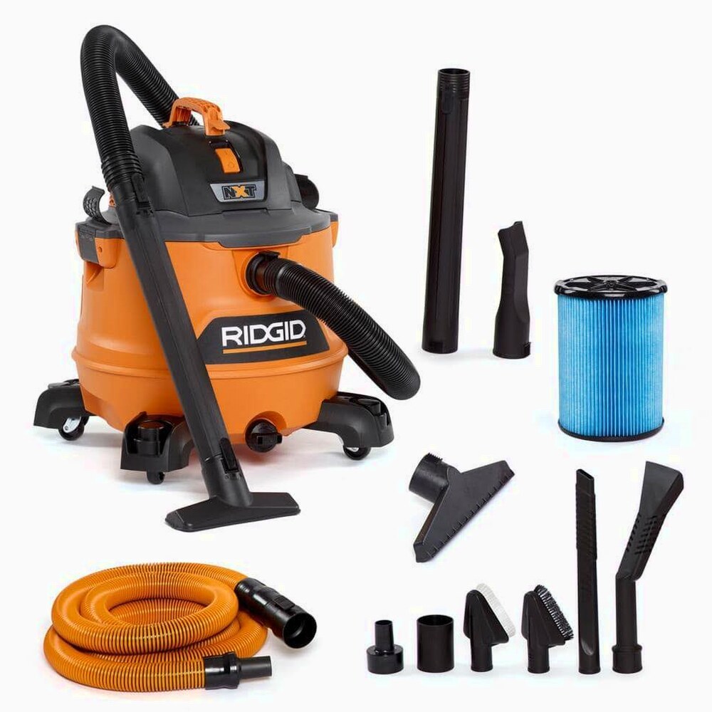 Ridgid 14 Gal. 6.0-Peak HP NXT Wet/Dry Shop Vacuum With Fine Dust Filter, Hose, Accessories And Premium Car Cleaning Kit