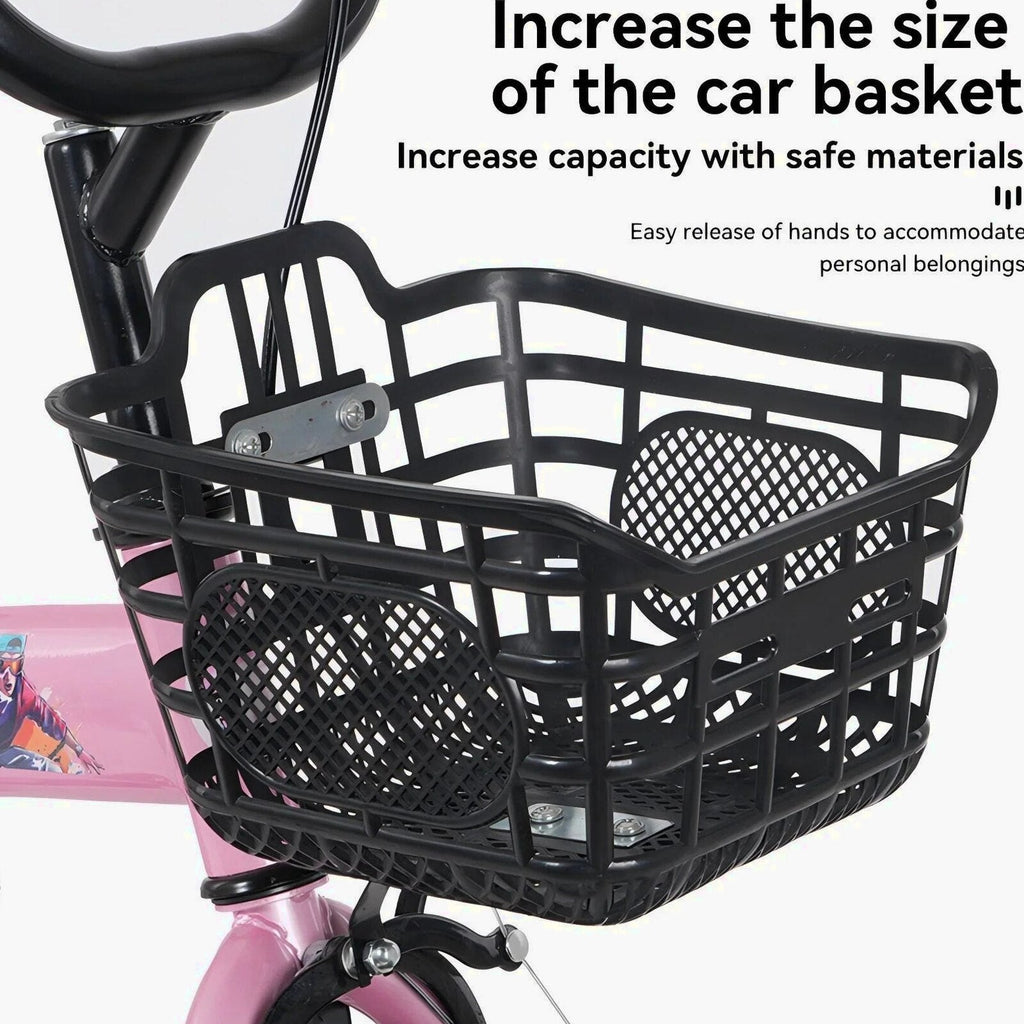 Baprem Girls' Bicycle, 18 Inch, Pink - Single Speed