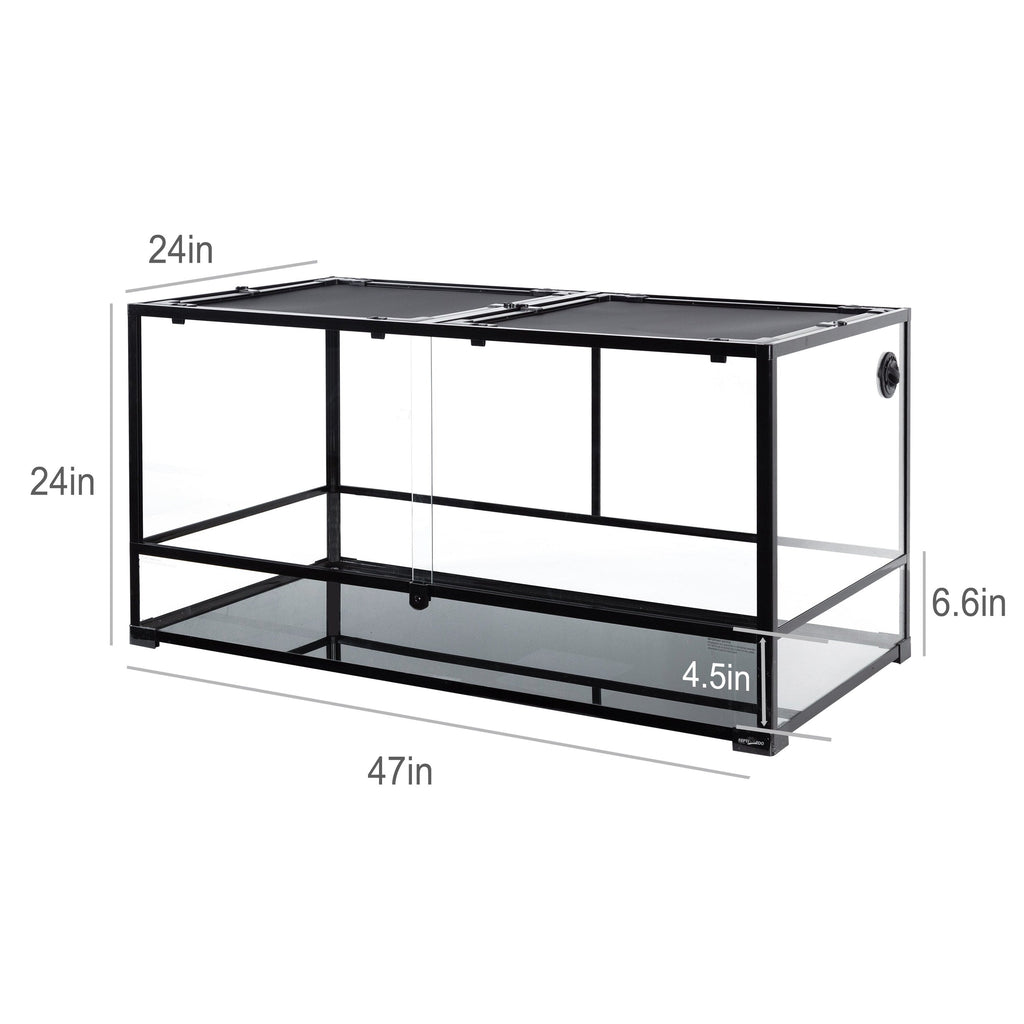 120 Gallon Extra Large Reptile Terrarium - 48 in x 24 in x 24 in