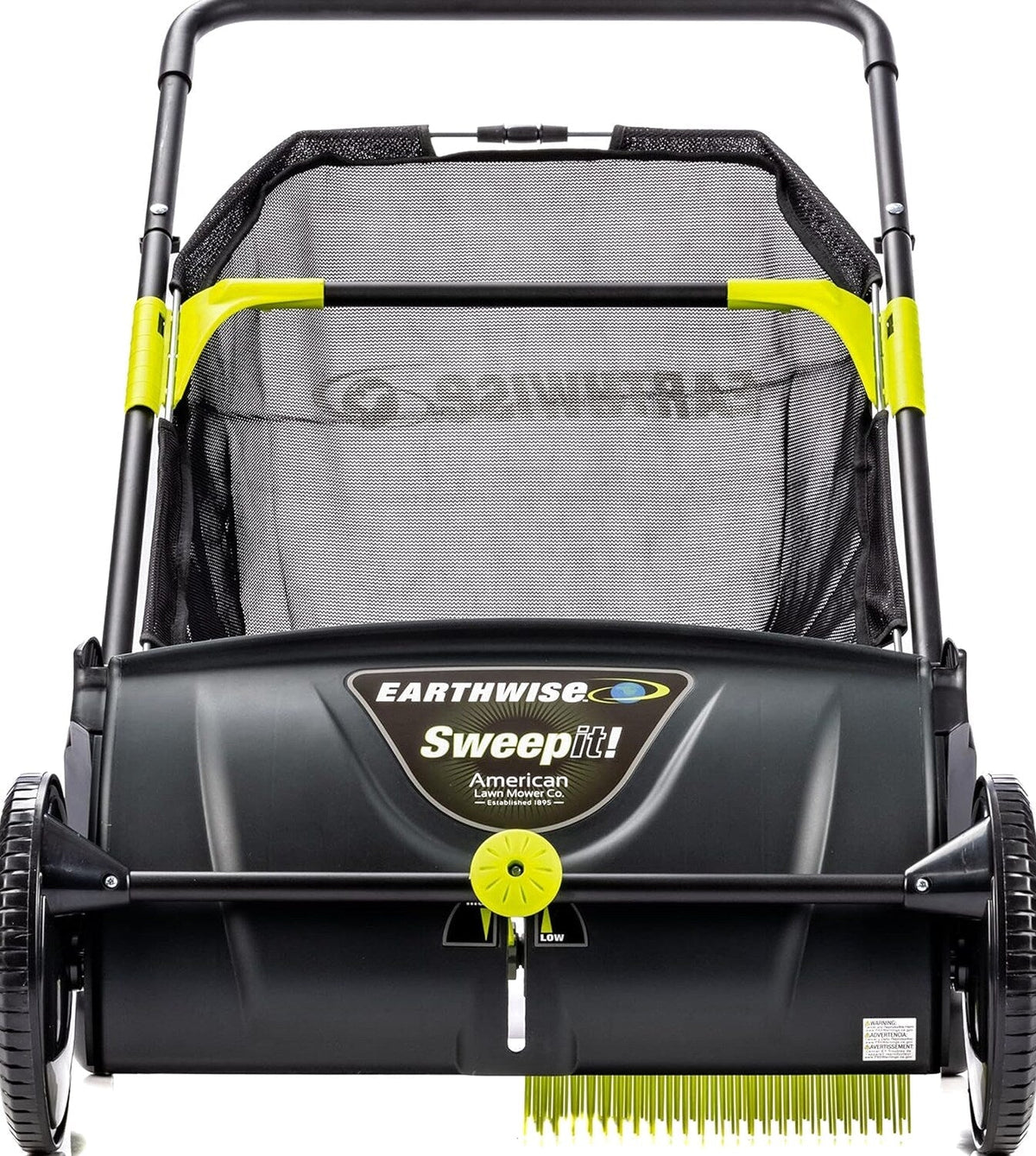21-Inch Leaf And Grass Push Lawn Sweeper, Black