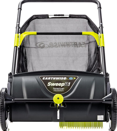21-Inch Leaf And Grass Push Lawn Sweeper, Black