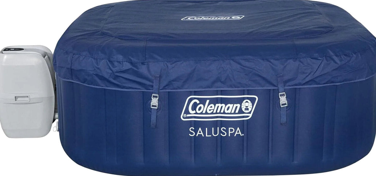 Coleman 4 To 6 Person Square Inflatable Hot Tub With 114 AirJets, Gray - 15442