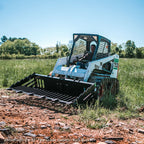 Titan Attachments 60in Skeleton Rock Bucket With Bolt-On Teeth And Skid Steer Quick Tach