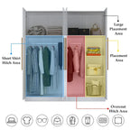 FUFU&GAGA Freestanding Solid Wood Wardrobe Closet With Storage Shelves