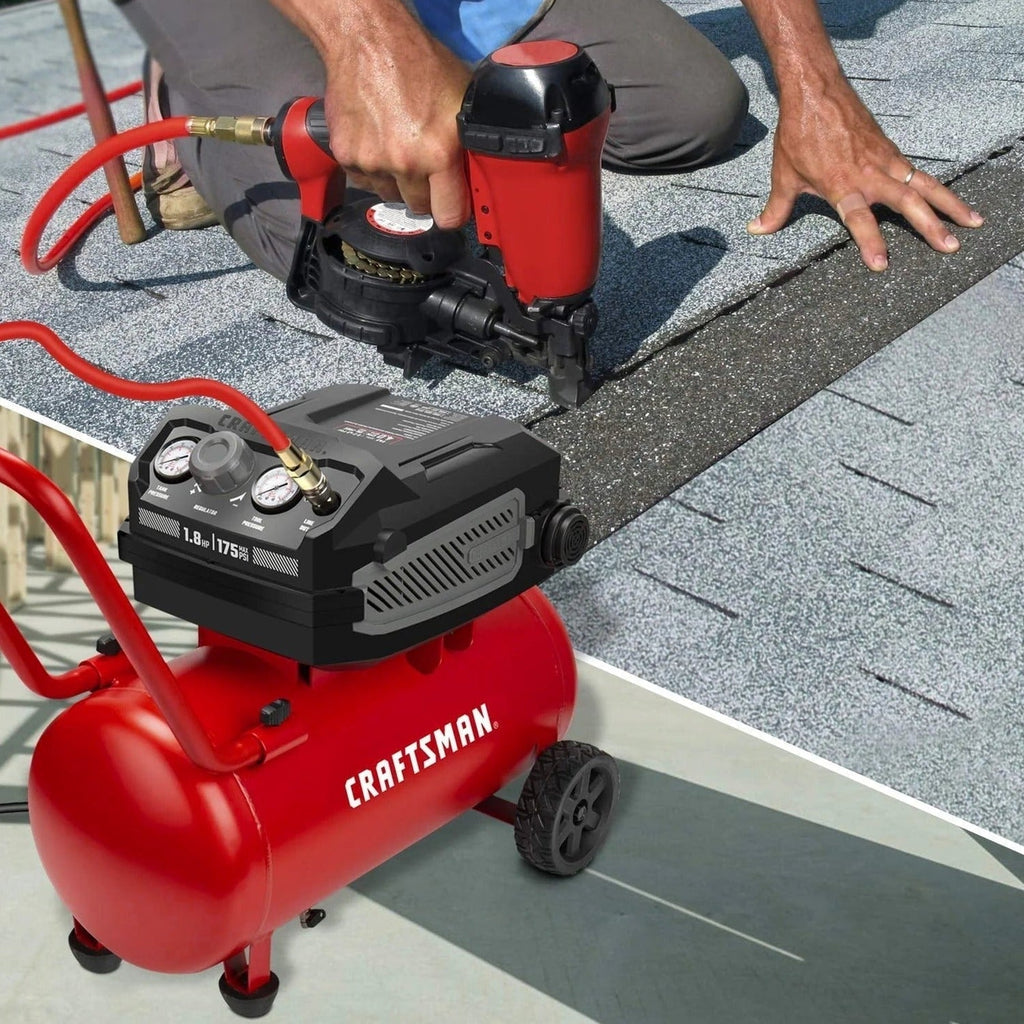 CRAFTSMAN Oil-Free Portable Air Compressor, 10 Gallon 1.8 HP 175 PSI 4.0 CFM@90PSI - CMXECXA0201041