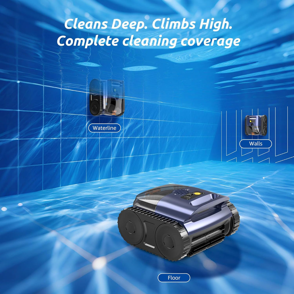 Cordless Robotic Pool Cleaner For Inground Pools, 180 Min, Up To 2150 Sq.ft - SAT25