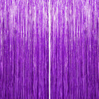 Sm:)e 2-Pack Light Bright Silver Foil Fringe Curtains for Events - Birthday, Wedding, Graduation, Christmas, Baby Shower, various festivals Decor Photo Booth Fun!