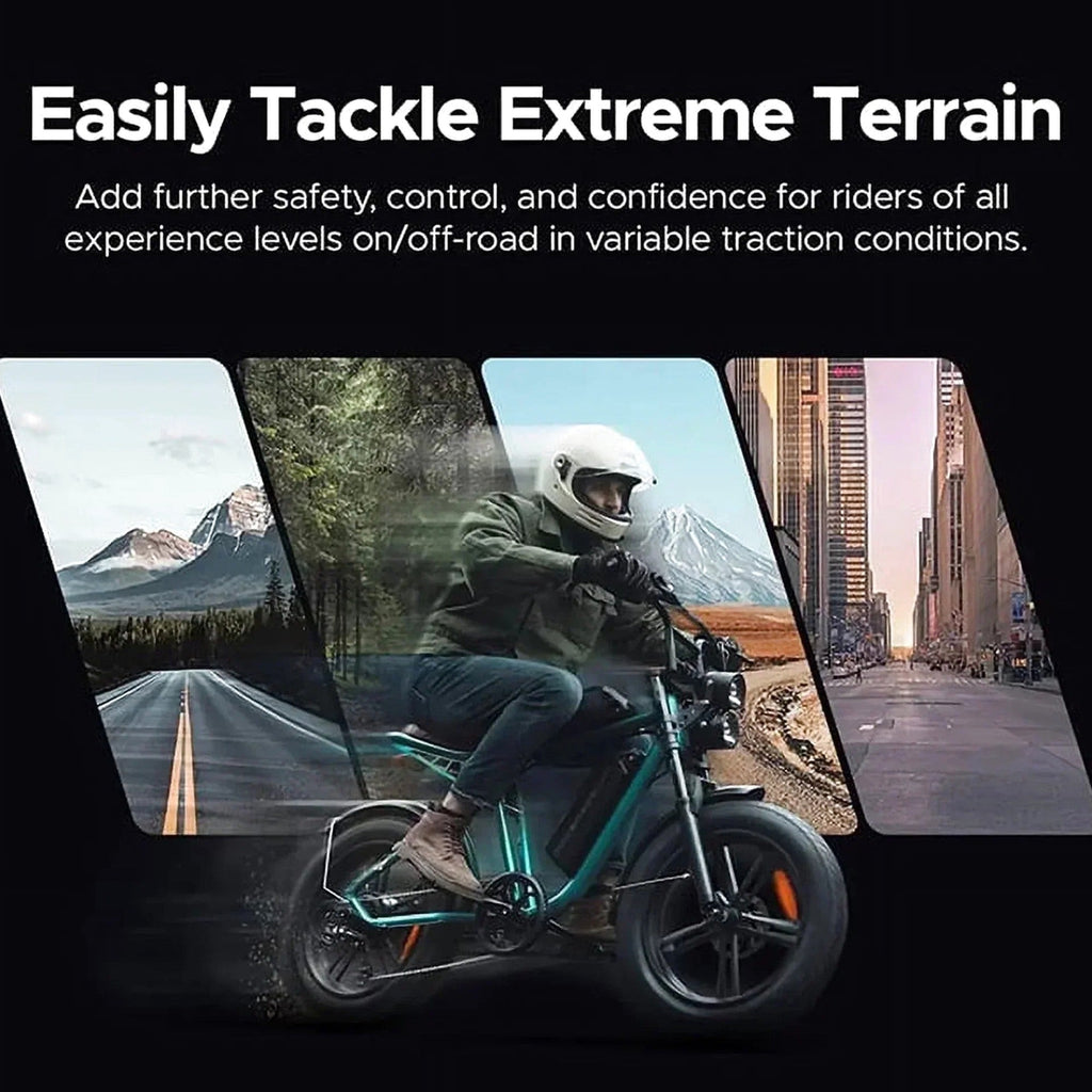 ENGWE Adult Electric Bike, Retro Style, 1000W, 28 Mph, 94 Miles, 20 x 4.0 Inch Fat Tires, Full Suspension - M20