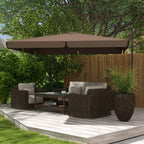 Royard Oaktree 10ft Cantilever Patio Umbrella With Tilt, Crank, Cross Base, Aluminum Pole And Air Vent - Tan