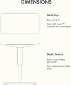 FLEXISPOT Electric Standing Desk With Whole-Piece Desktop - EN1