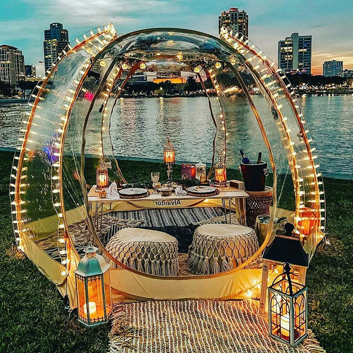 Alvantor Bubble Tent Pop Up Gazebo 8-10 Person 3.6x3.6x2.4H m