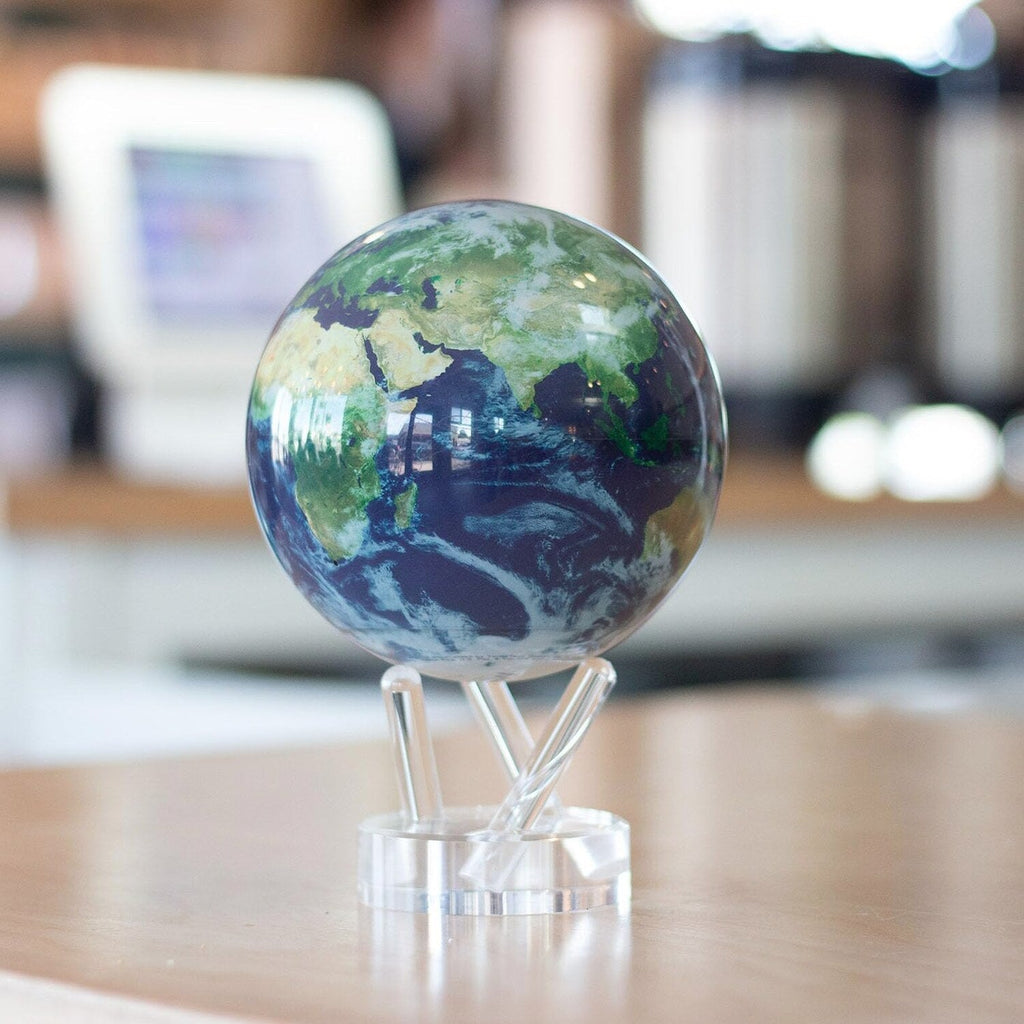 MOVA 4.5in Self-Rotating Physical Globe Earth With Clouds