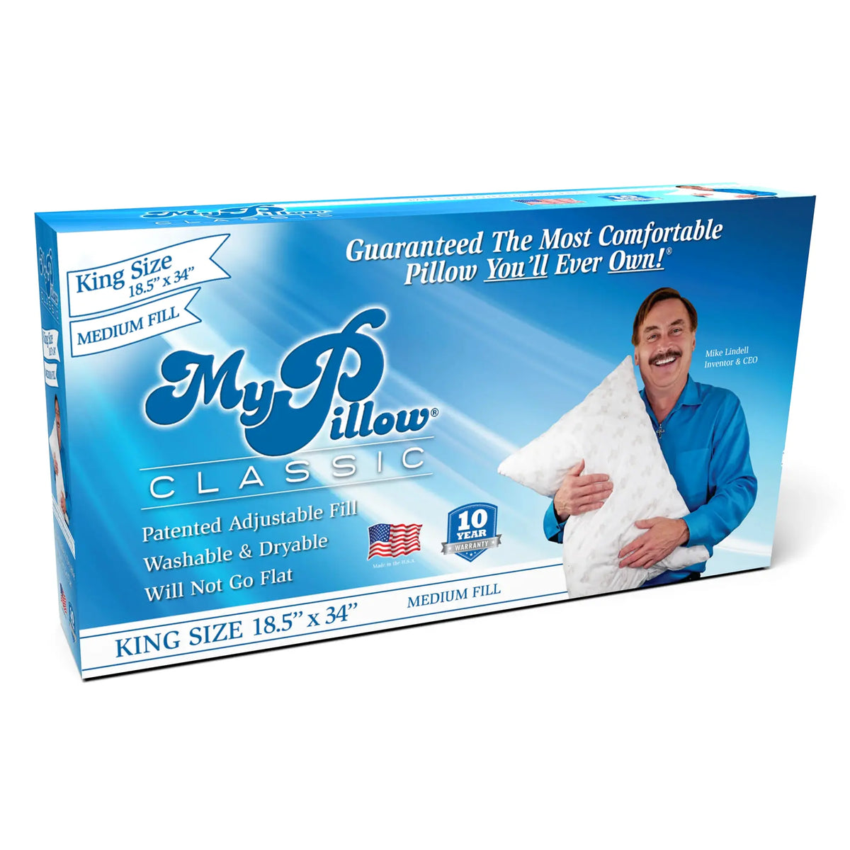 My Pillow Classic King Size Medium Fill Bed Pillow