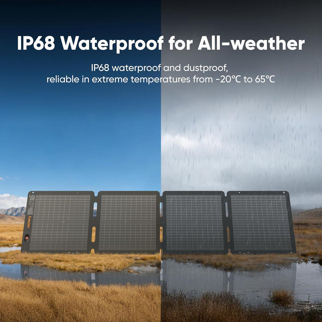 Jackery Solar Panel 100W Bifacial 23% Efficiency IP65 Waterproof Foldable - SolarSaga 100W Air