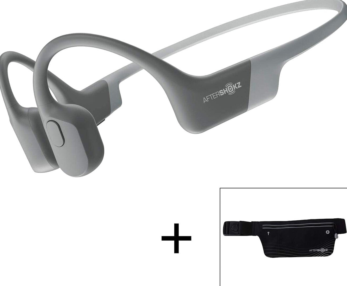 AfterShokz Aeropex Open-Ear Wireless Bone Conduction Headphones With Sport Belt - Cosmic Black 2.3