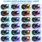 Yexmas 600W Fog Machine with Disco Ball & 8 RGB LED Lights – 2000CFM and Remote Control for Parties, Weddings, Halloween & DJ Events