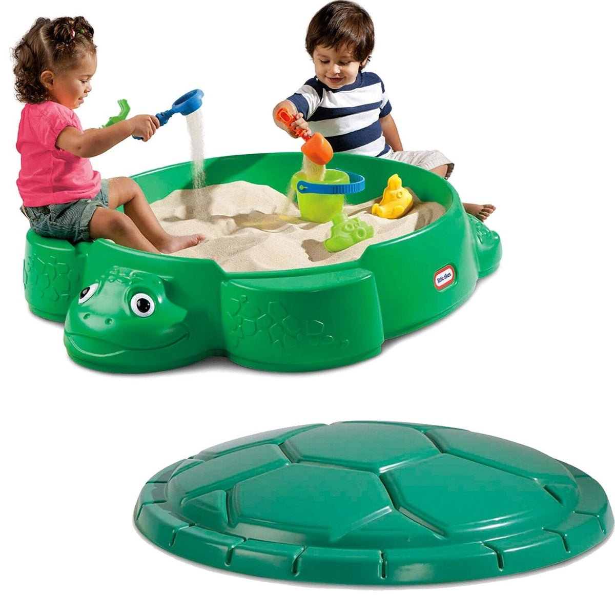 Little Tikes Turtle Sandbox With Cover And Seats - 632884M