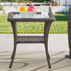 OPOHORO Outdoor Recliner Chair With Cushion, Beige, 1-Pc