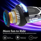 Bluetooth Self-Balancing Hoverboard With 6.5-Inch Wheels, 7-Color Lights, 44-176 Lb. Capacity - Silver