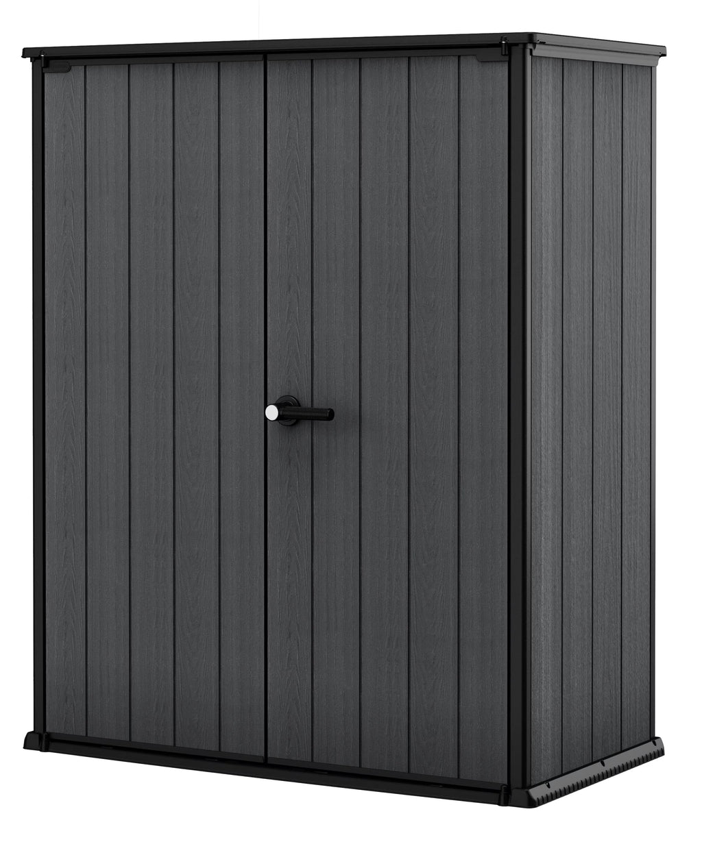 Keter Cortina Alto Outdoor Storage Shed, 62.05 cu. Ft., Graphite - Cortina Alto
