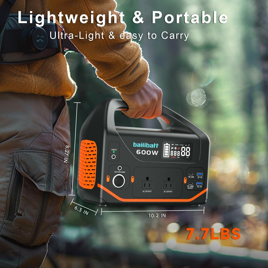 bailibatt Portable Power Station 600W 293Wh 120V - DW601S