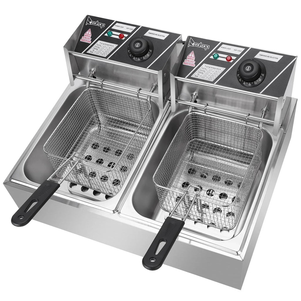 SalonMore Stainless Steel Deep Fryer, 5000W, 12.7Qt