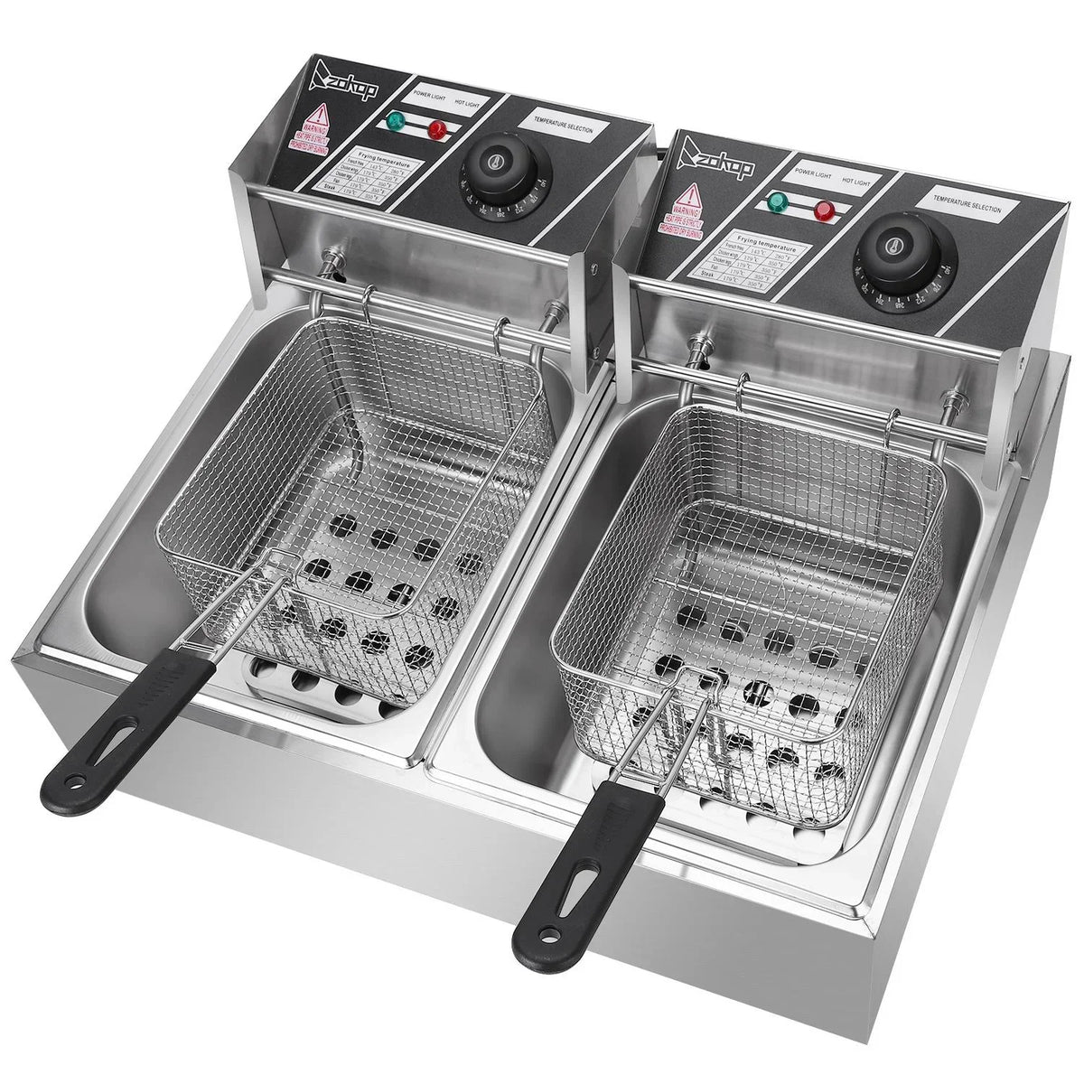 SalonMore Stainless Steel Deep Fryer, 5000W, 12.7Qt