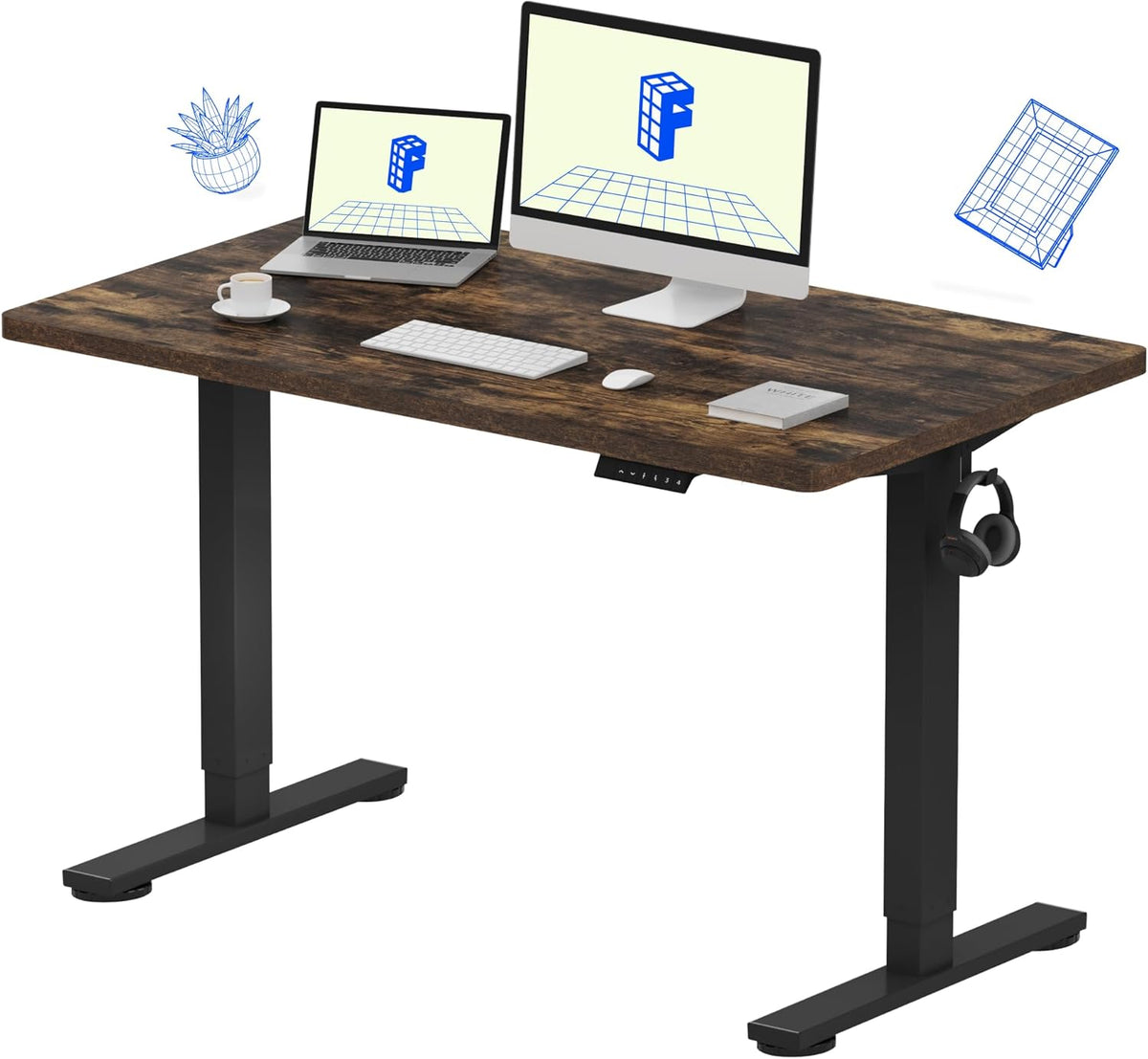 FLEXISPOT Electric Standing Desk With Whole-Piece Desktop - EN1