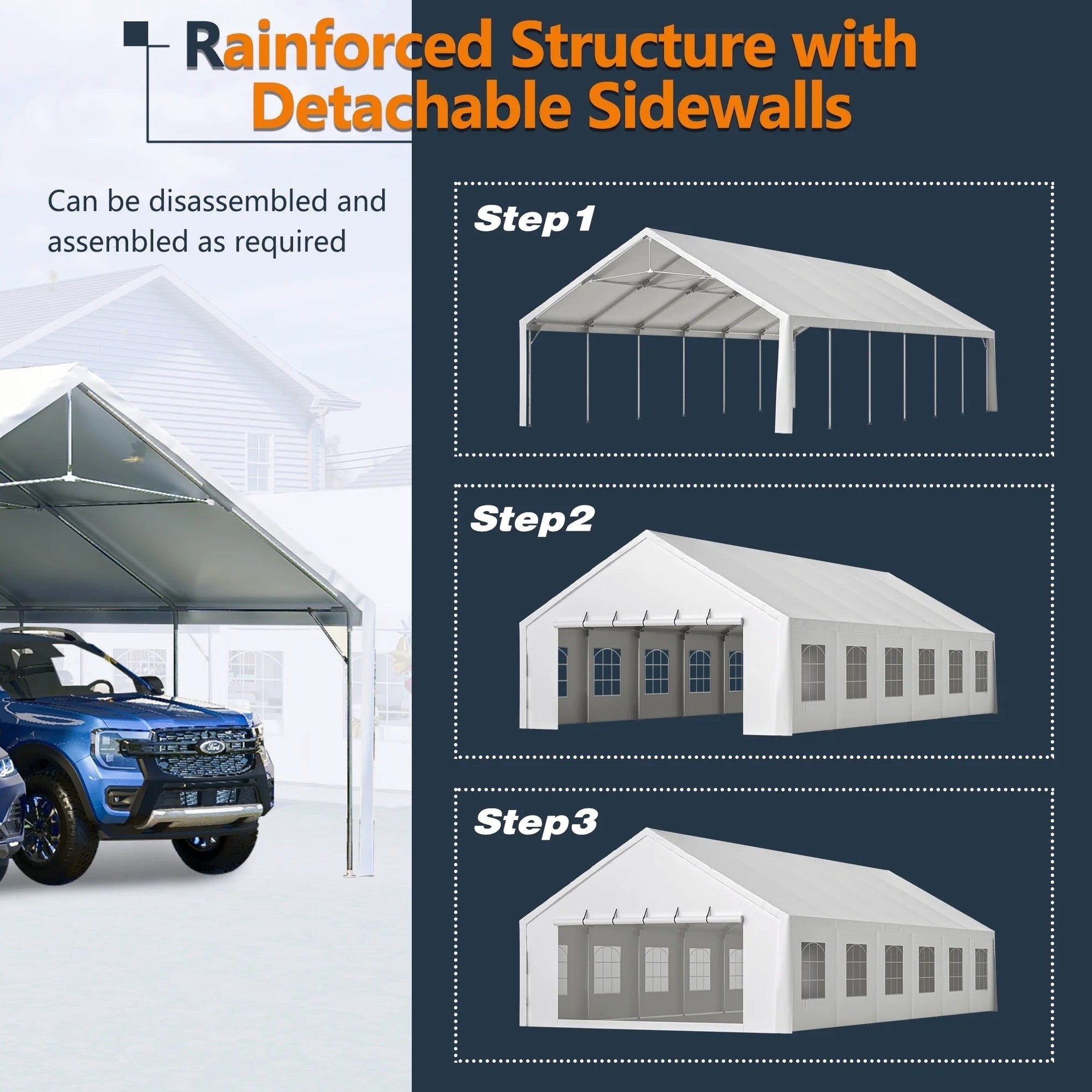 20x40 FT Heavy-Duty Party Tent With 3 Storage Bags