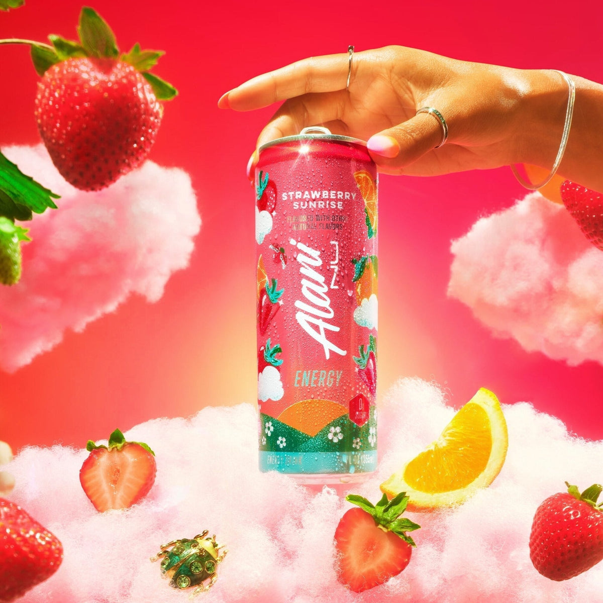Energy Drink, Strawberry Sunrise, 12oz, 24 Pack