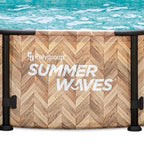 Summer Waves Elite Round Frame Above Ground Swimming Pool, 144.00 x 144.00 x 30.00 Inches