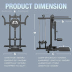 Syedee Plate Loaded Standing Hip Training Machine, Adjustable 9 Height Settings, 450lbs Capacity