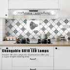 30 Inch Built-In Range Hood 800 CFM 3-Speed Touch Control