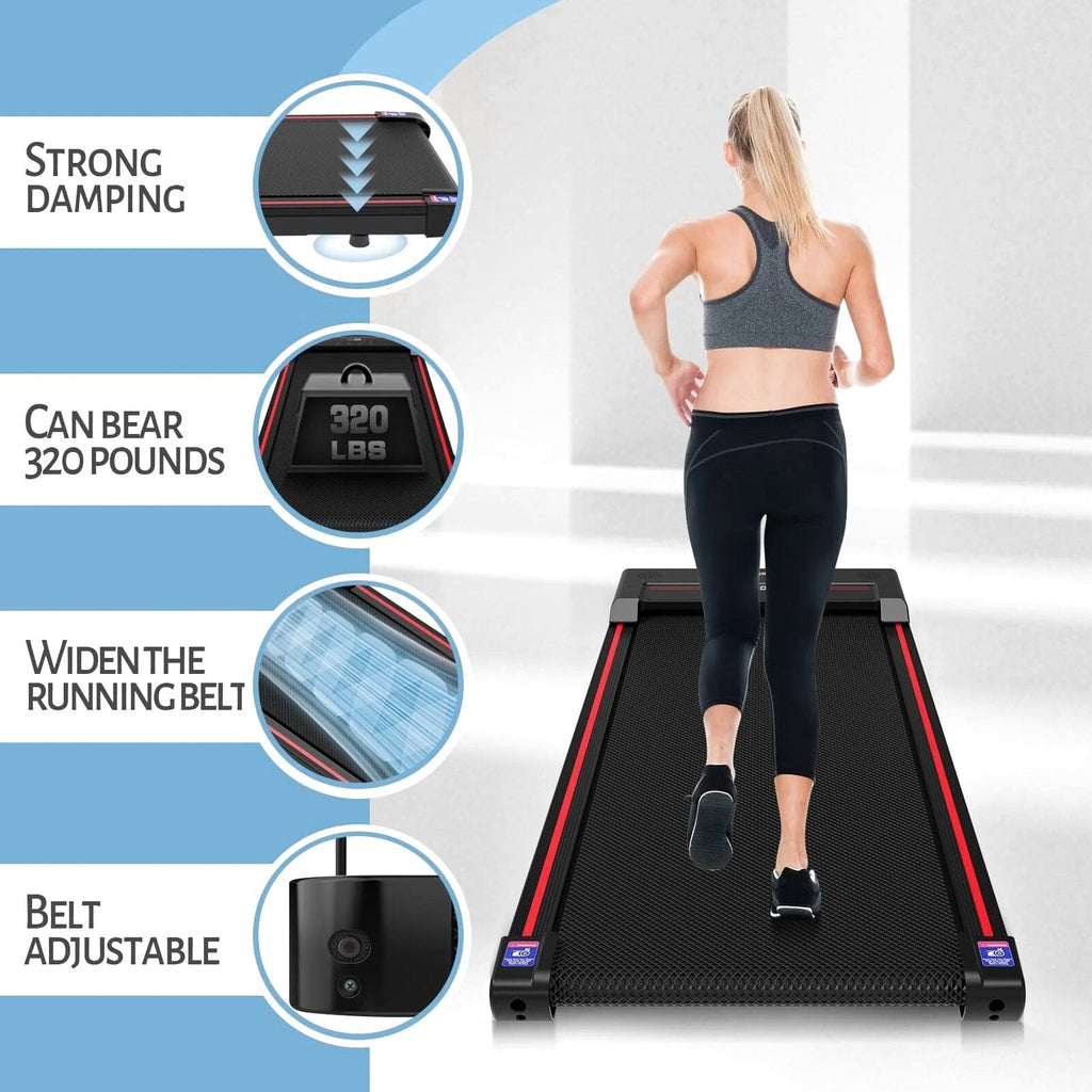 Sperax Under Desk Walking Pad Treadmill, 2.5 Horsepower, 320 Pounds, Classic