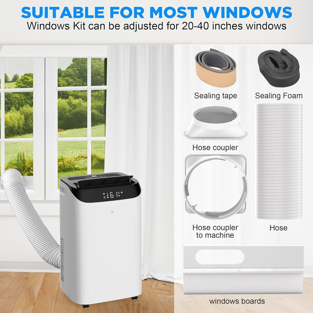 HUMHOLD Portable Air Conditioner 12000 BTU, White, 3-in-1 With Remote - HDPAC-10-A1