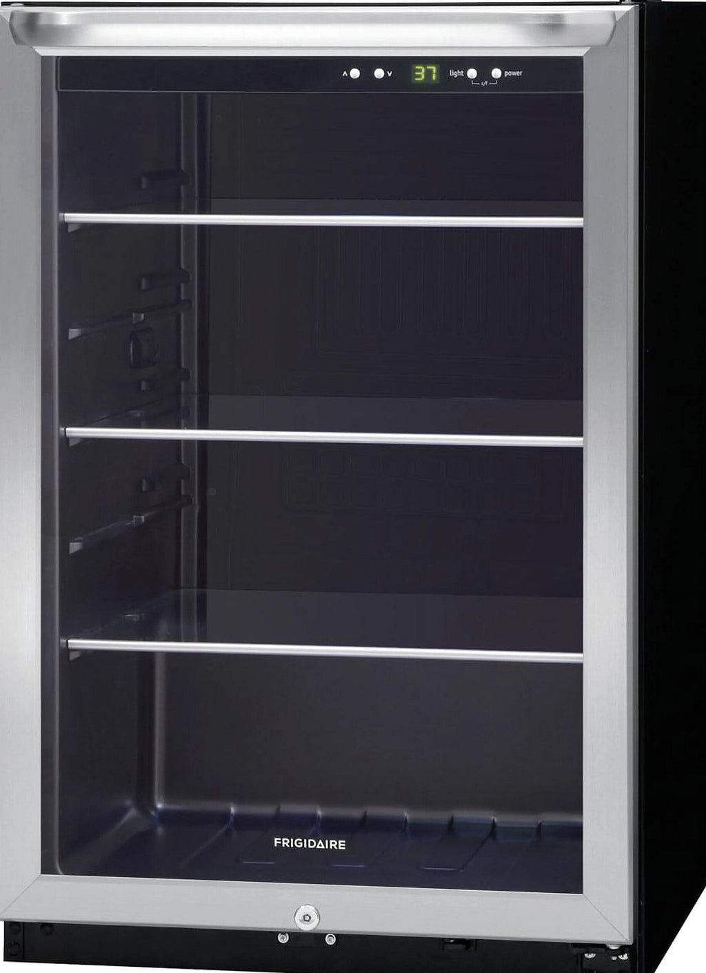Frigidaire 24 inch Freestanding Beverage Center With Glass Door, Stainless Steel, 138 12 oz. Can Storage - FRYB4623AS