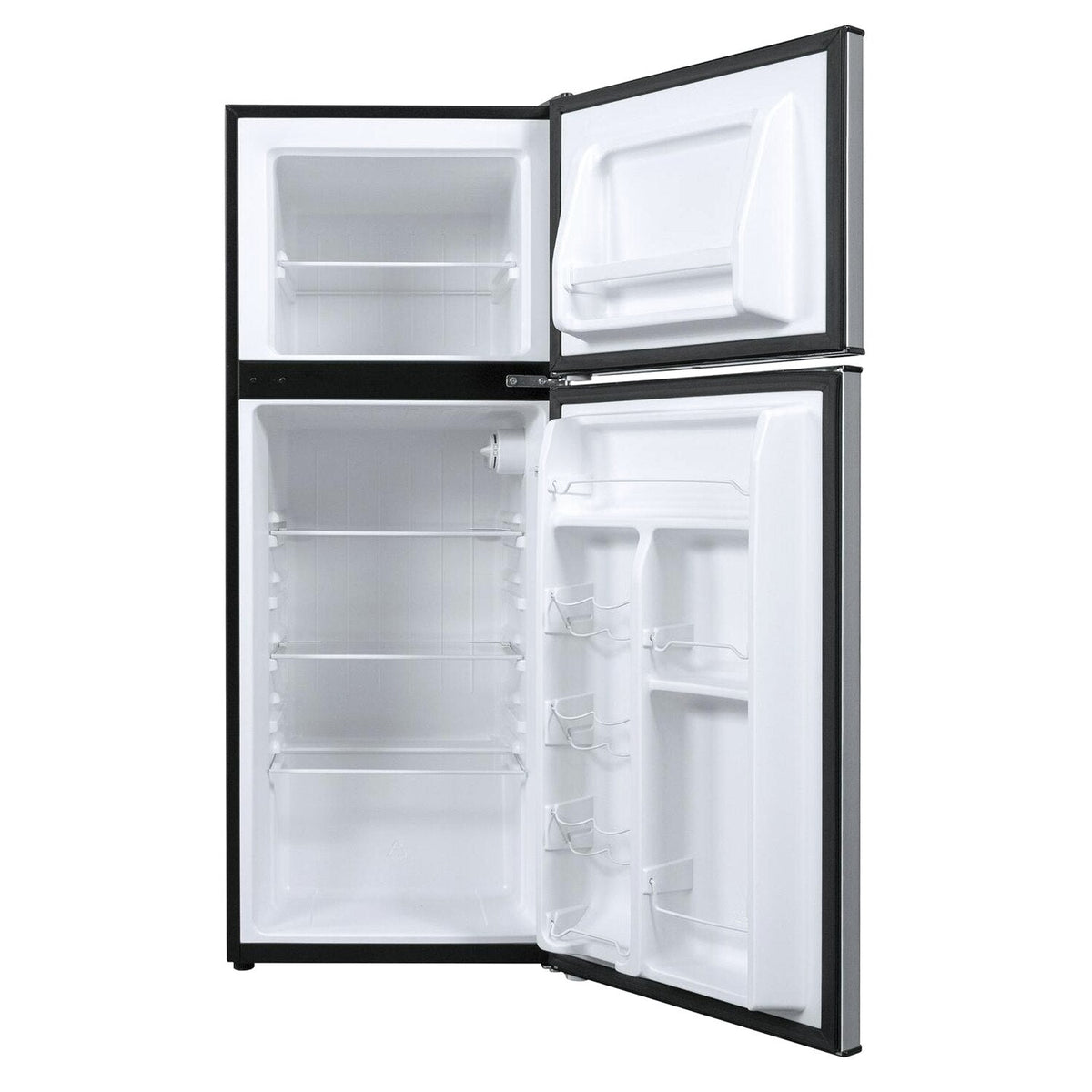 Galanz 4.6 Cu Ft Two Door Mini Refrigerator With Freezer, Stainless Steel - GL46TS5E