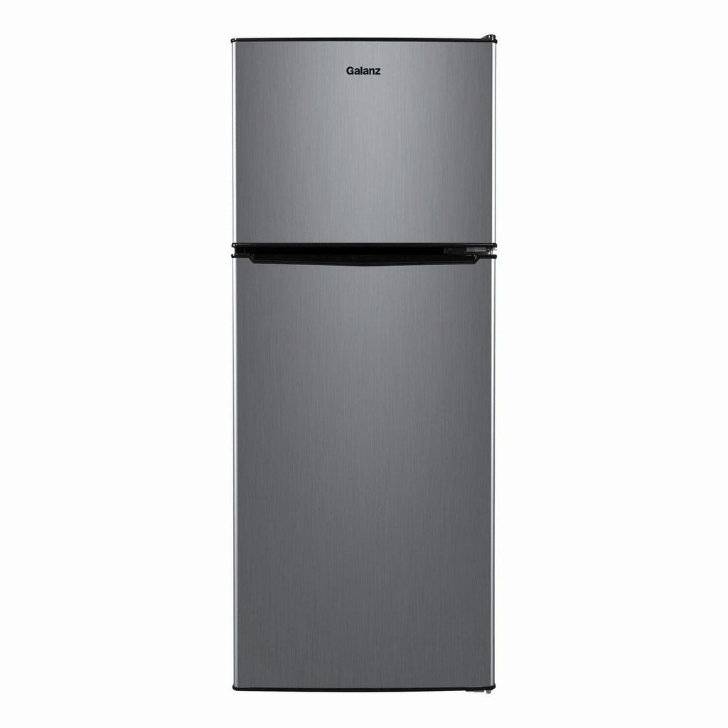 Galanz 4.6 Cu Ft Two Door Mini Refrigerator With Freezer, Stainless Steel - GL46TS5E