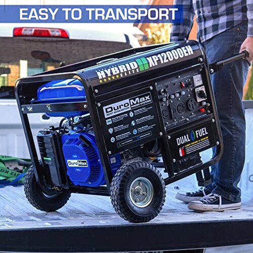 DuroMax Dual Fuel Generator 12,000W Gas/Propane, 457cc 4-Stroke Engine - XP12000EH