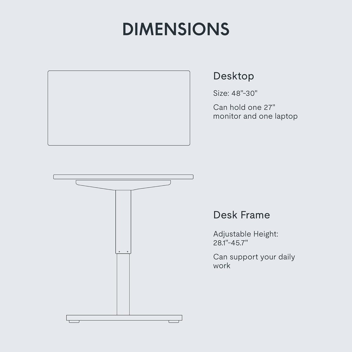 FLEXISPOT Electric Standing Desk With Whole-Piece Desktop - EN1