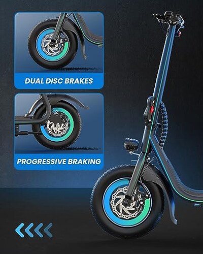 URBANMAX Electric Scooter With Seat, 450W, 22 Miles, Black - C1